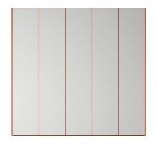 Wardrobe with five hinged doors in colour Humo and Mandarina