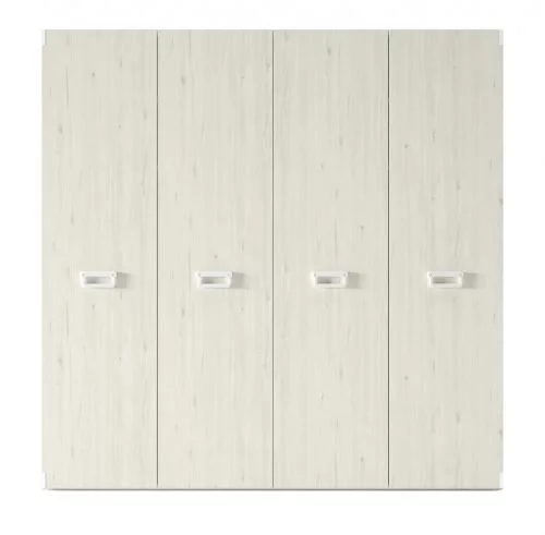 Wardrobe with four hinged doors in colour Abeto