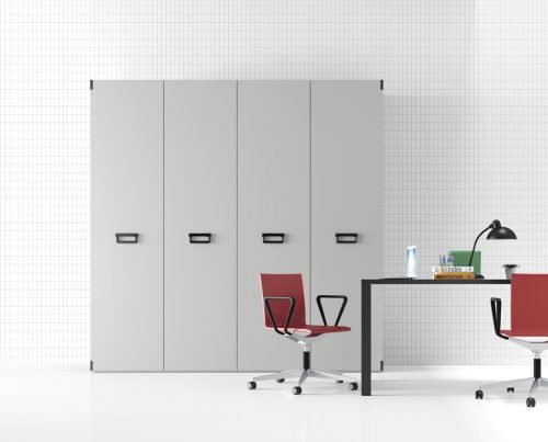 Wardrobe with four hinged doors in colour Humo