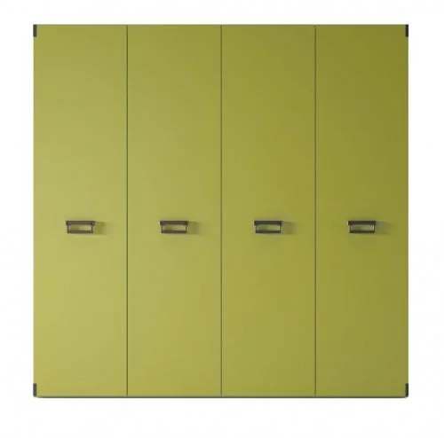 Wardrobe with four hinged doors in colour Oliva