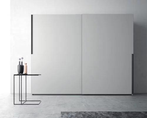 Wardrobe with two sliding doors in colour Humo