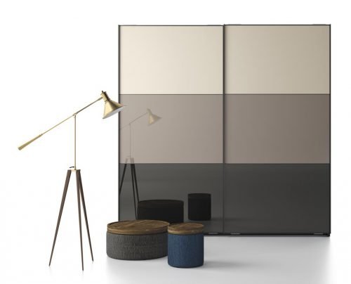 Wardrobe with two sliding doors in colours Tierra