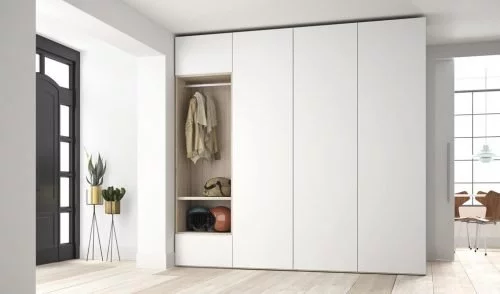 Wardrobe for the entrance in colours Nórdico and Blanco
