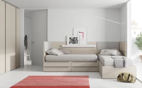 Junior room with furniture from our NEST collection in colour Tierra