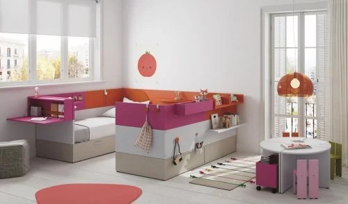 Junior room with two beds from our NEST collection and accessories