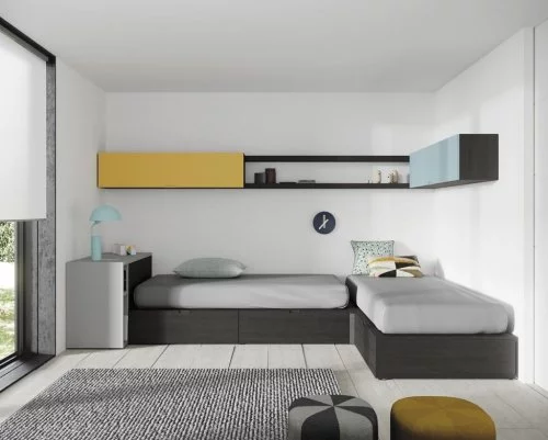 Junior room with two beds in an 'L-shape'
