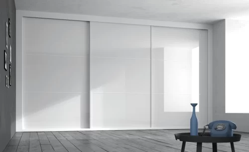 Wide wardrobe in colour Blanco Brillo