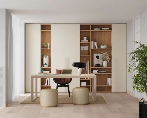 Wardrobe and table for office and home office
