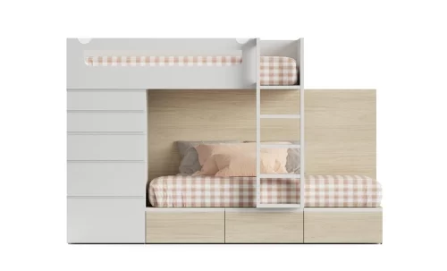 TRAIN bunk bed with 5 drawers