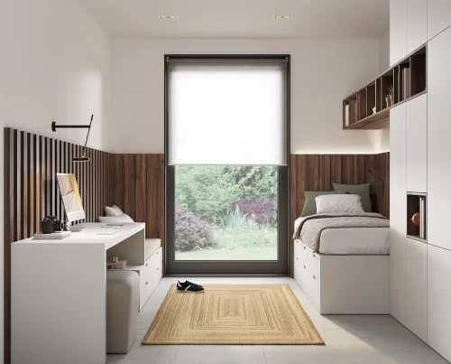 Paneled bedroom in Valentina and Sake