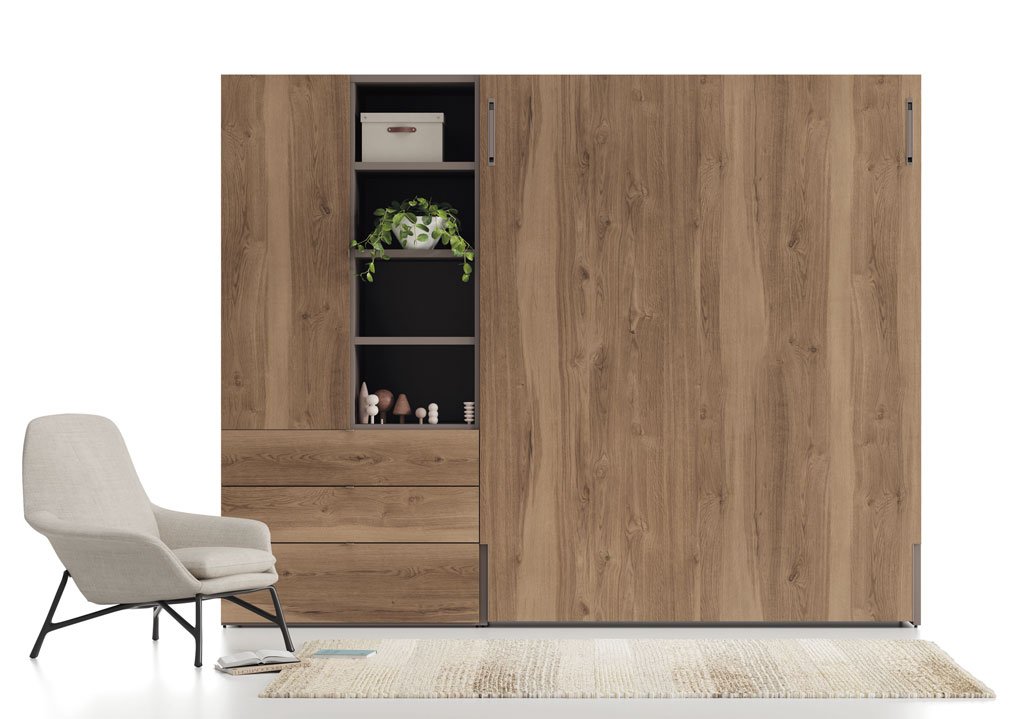 Composition with 190x150 cm vertical fold-down bed