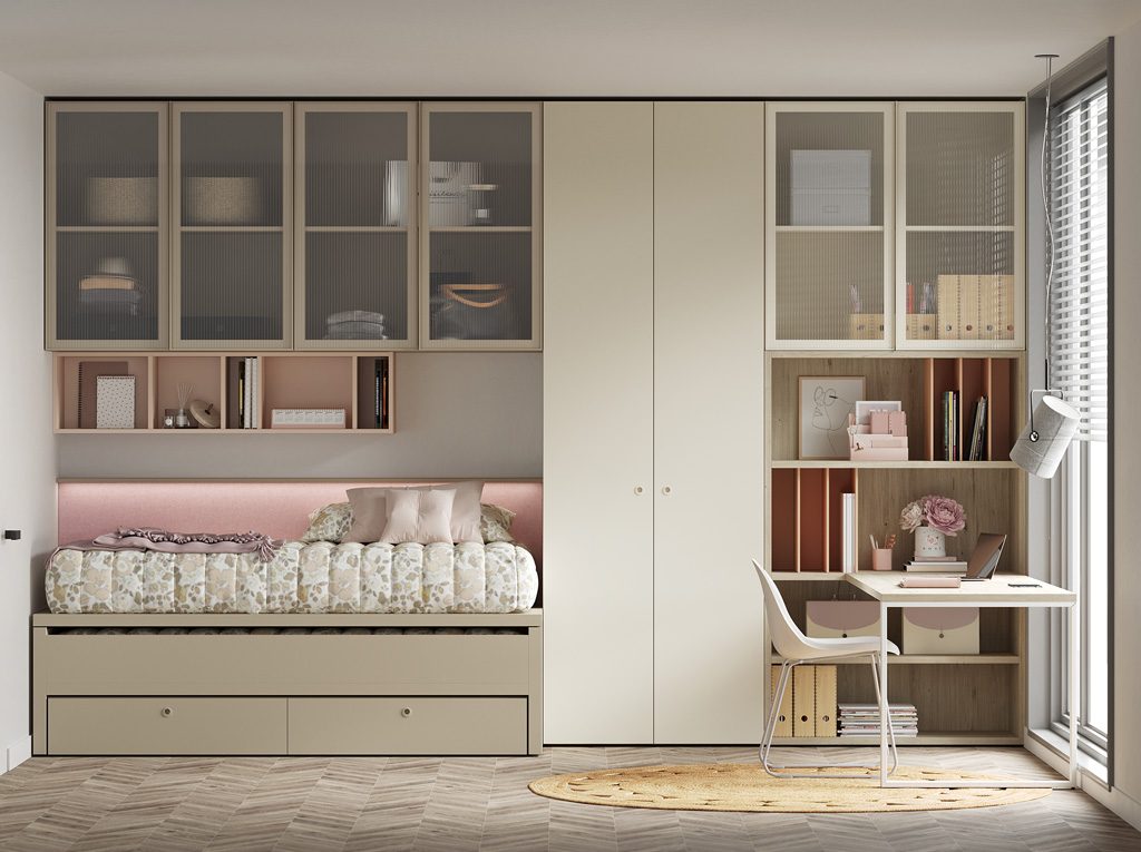 Bedroom in Arena, Himalaya, Ivory, Nude and Nordic finish