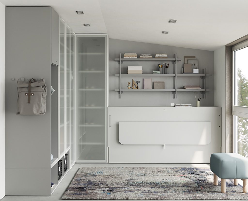 Youth bedroom with fold-down bed