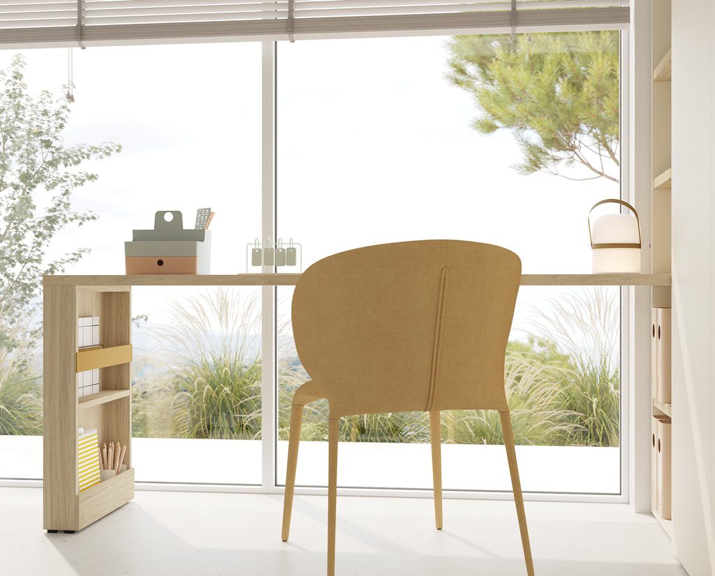 Desk with reversible BOX leg