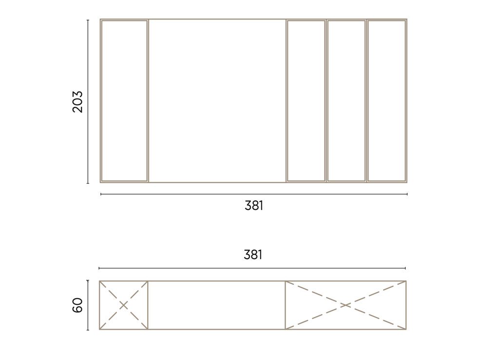 Measurements of this double fold-down bed Measurements of this double fold-down bed