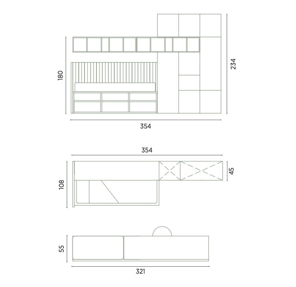 Measurements of this youth composition with desk