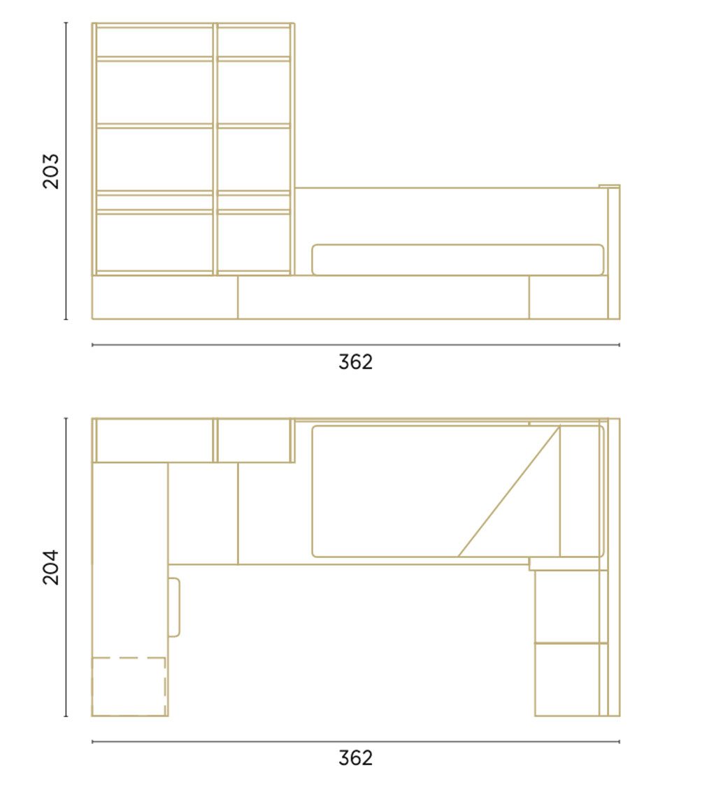 Measurements of this youth bedroom