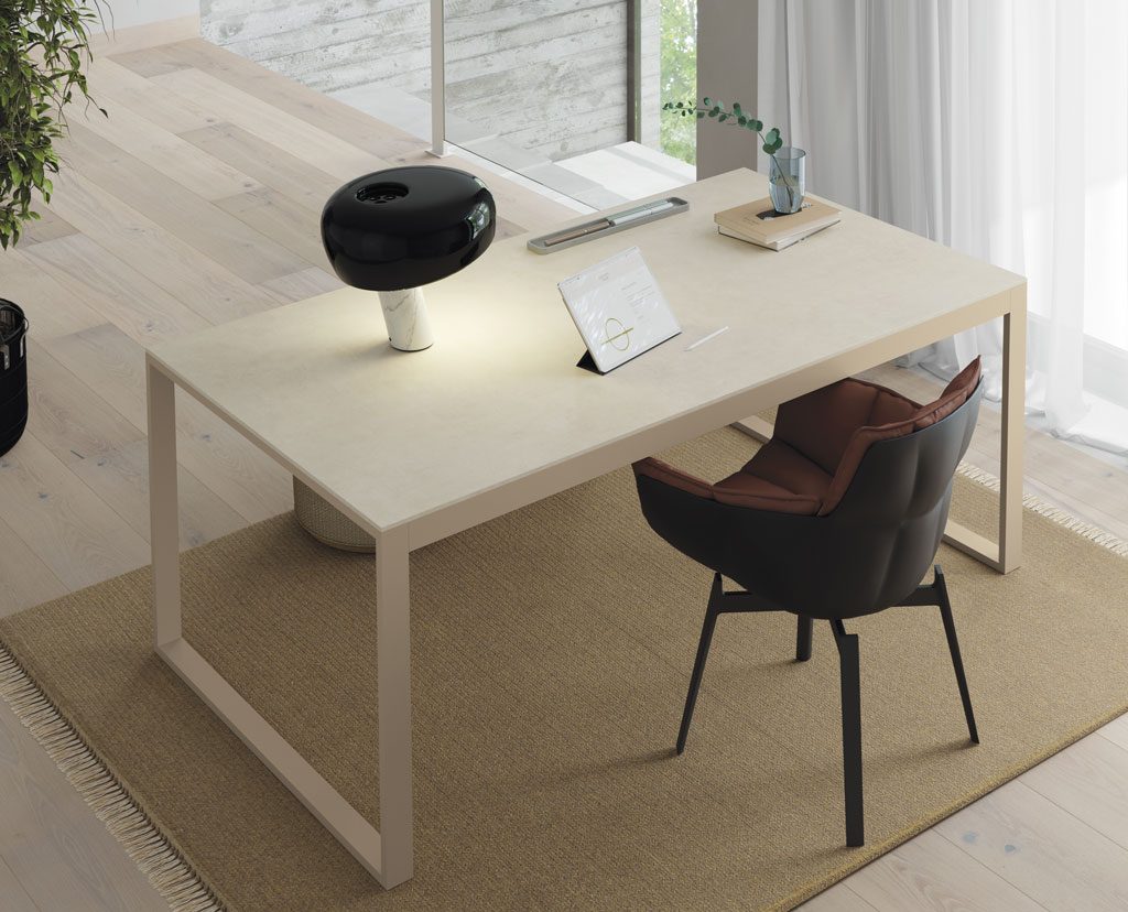 Office desk with metal legs