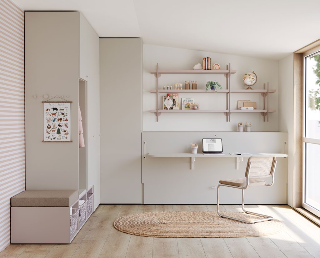 Detail of the Flap desk open Detail of the Flap desk open