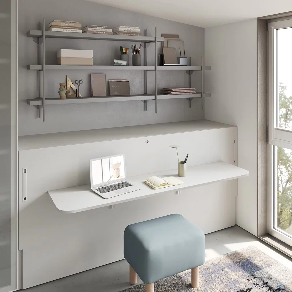 Fold-down bed and Flap folding desk Fold-down bed and Flap folding desk