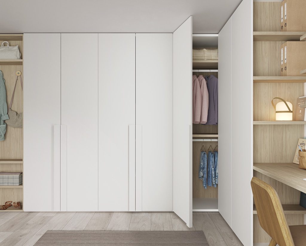 Option with straight corner wardrobe