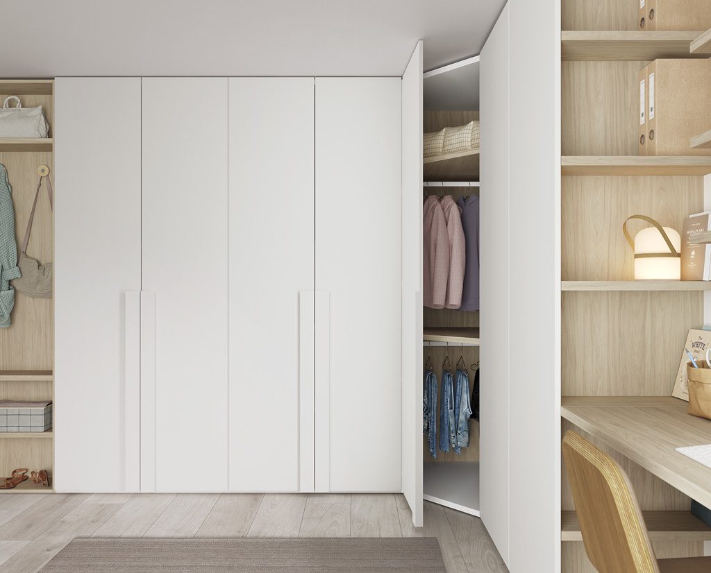 Option with chamfered corner wardrobe