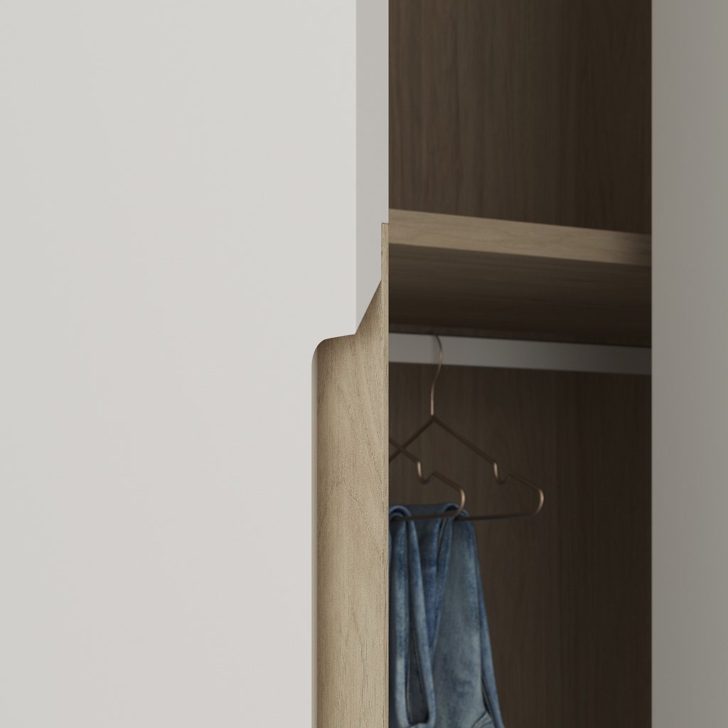 Detail of the CRAFT wooden handle